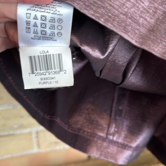 Max & Cleo Elegant Purple Dress with Embellished Waist - Picture 4 of 7